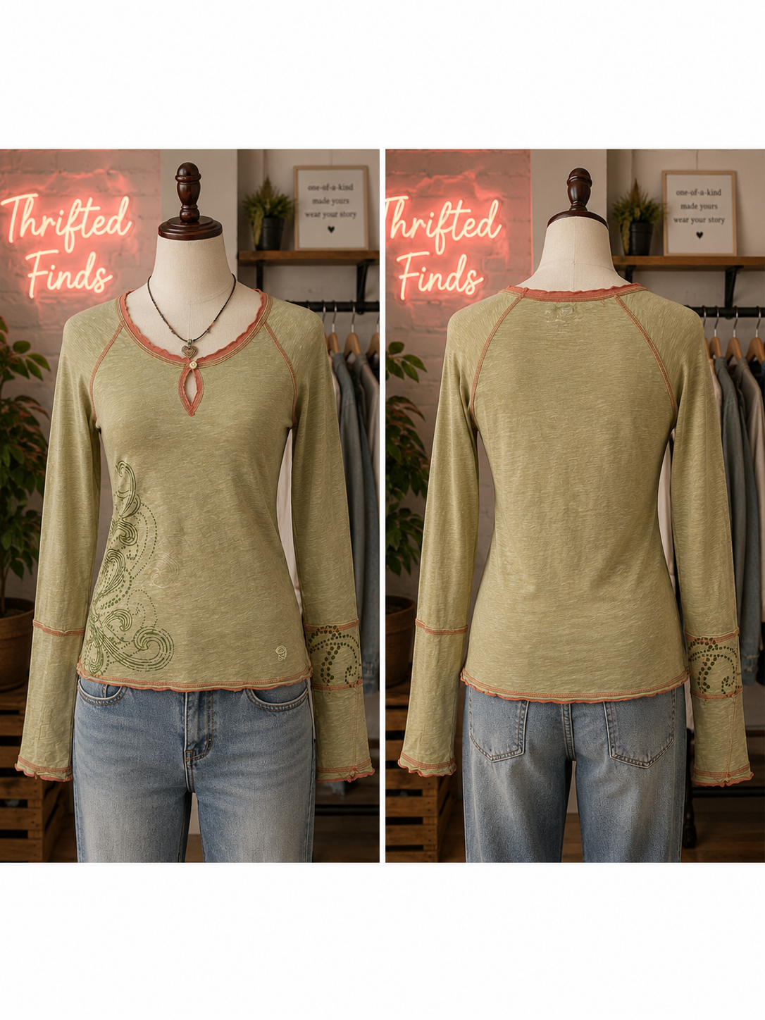 Olive Boho Long Sleeve