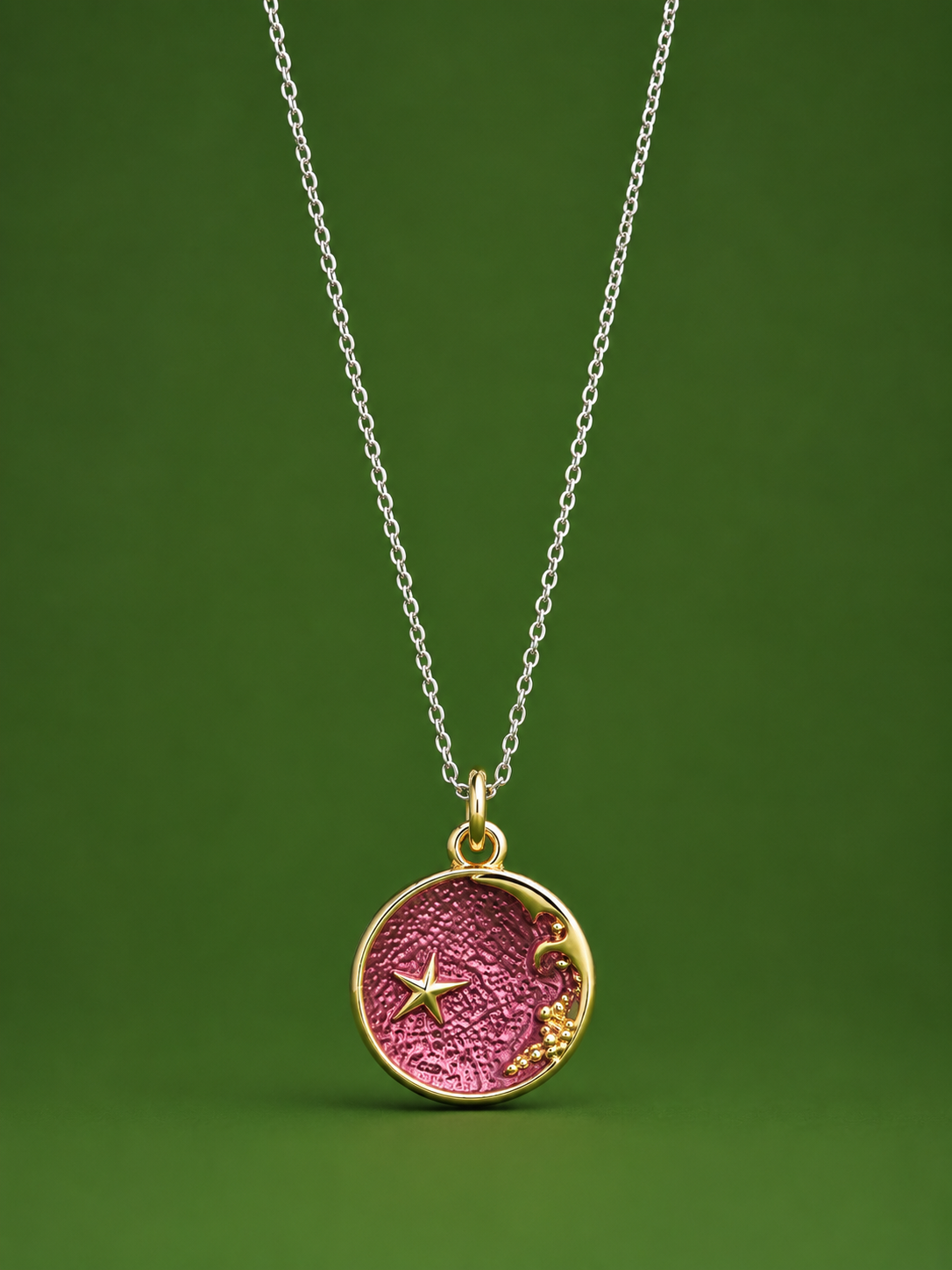 Handmade celestial-inspired pendant necklace