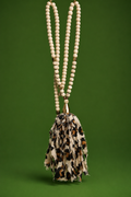 beaded tassel necklace