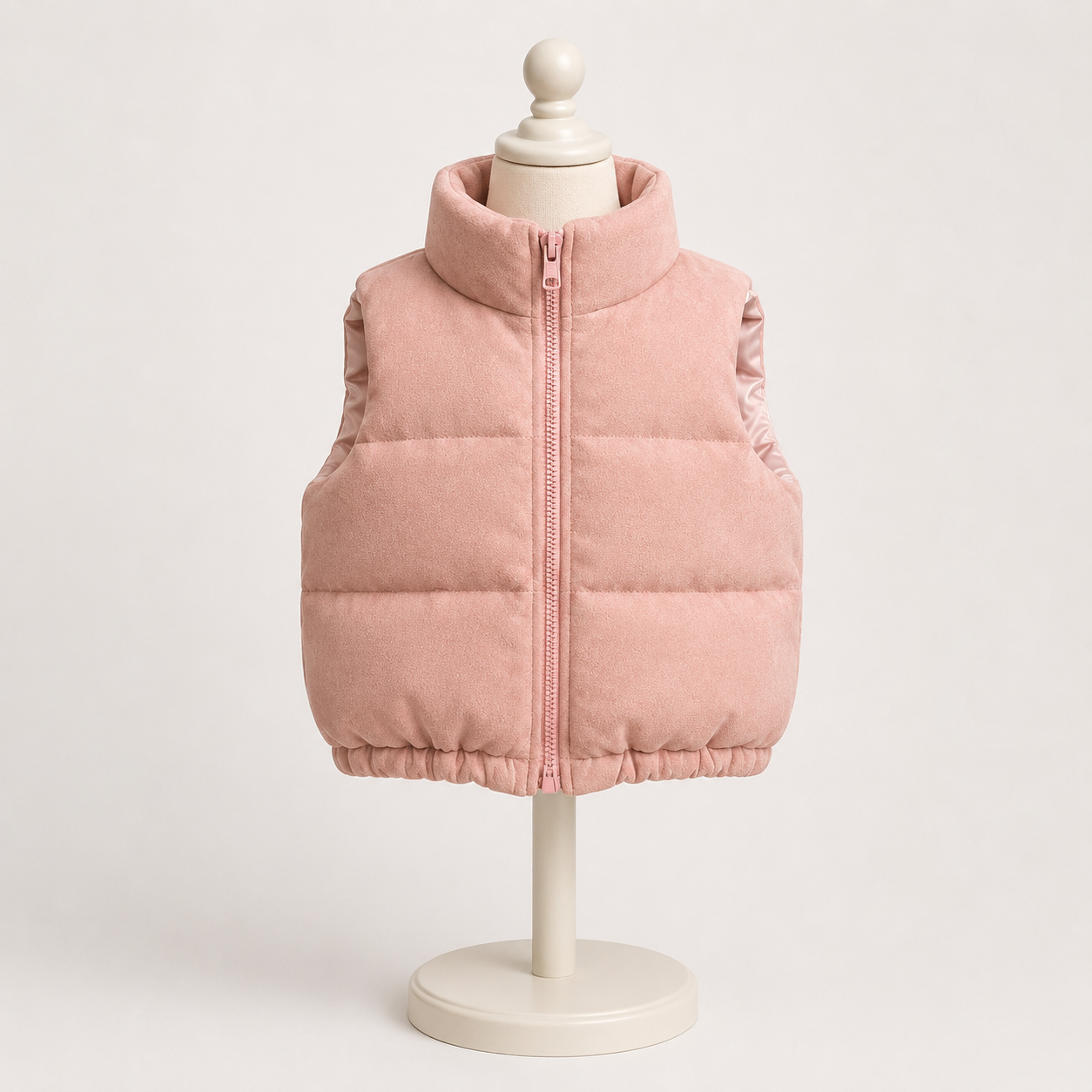 Girls Blush Pink Puffer Vest