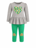 Lucky Charm Peplum Set with Matching Skirt
