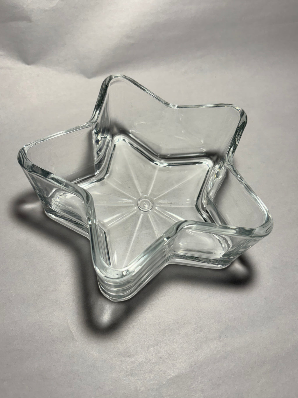 Vintage Clear Glass Star-Shaped Trinket Dish