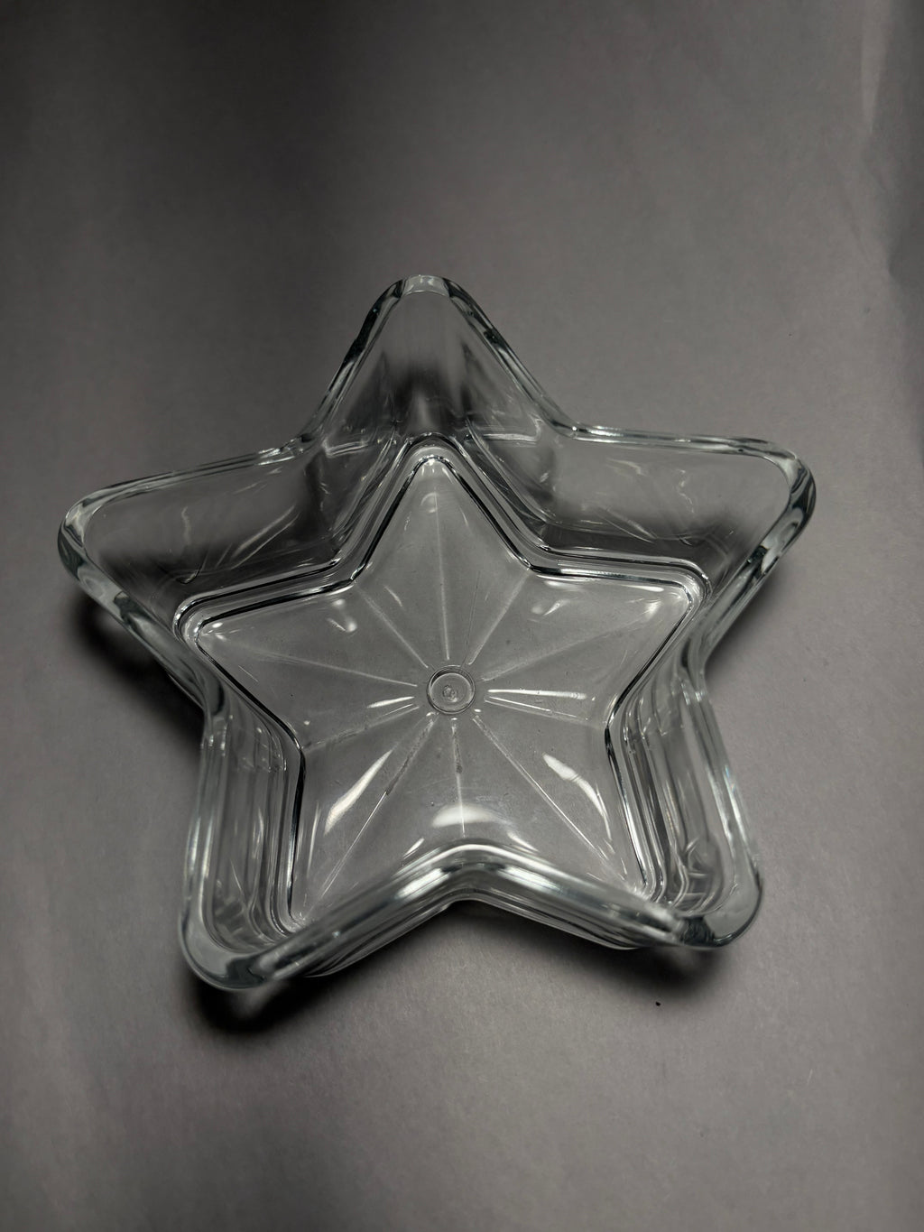 Vintage Clear Glass Star-Shaped Trinket Dish