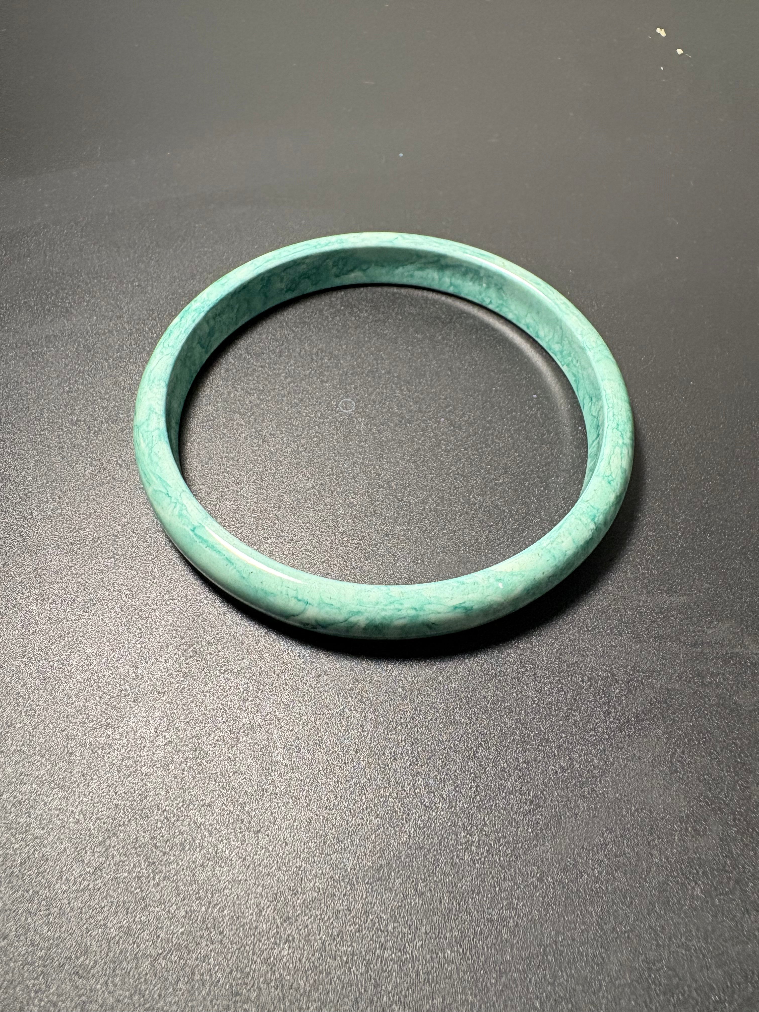 Turquoise Marbled Bangle Bracelet
