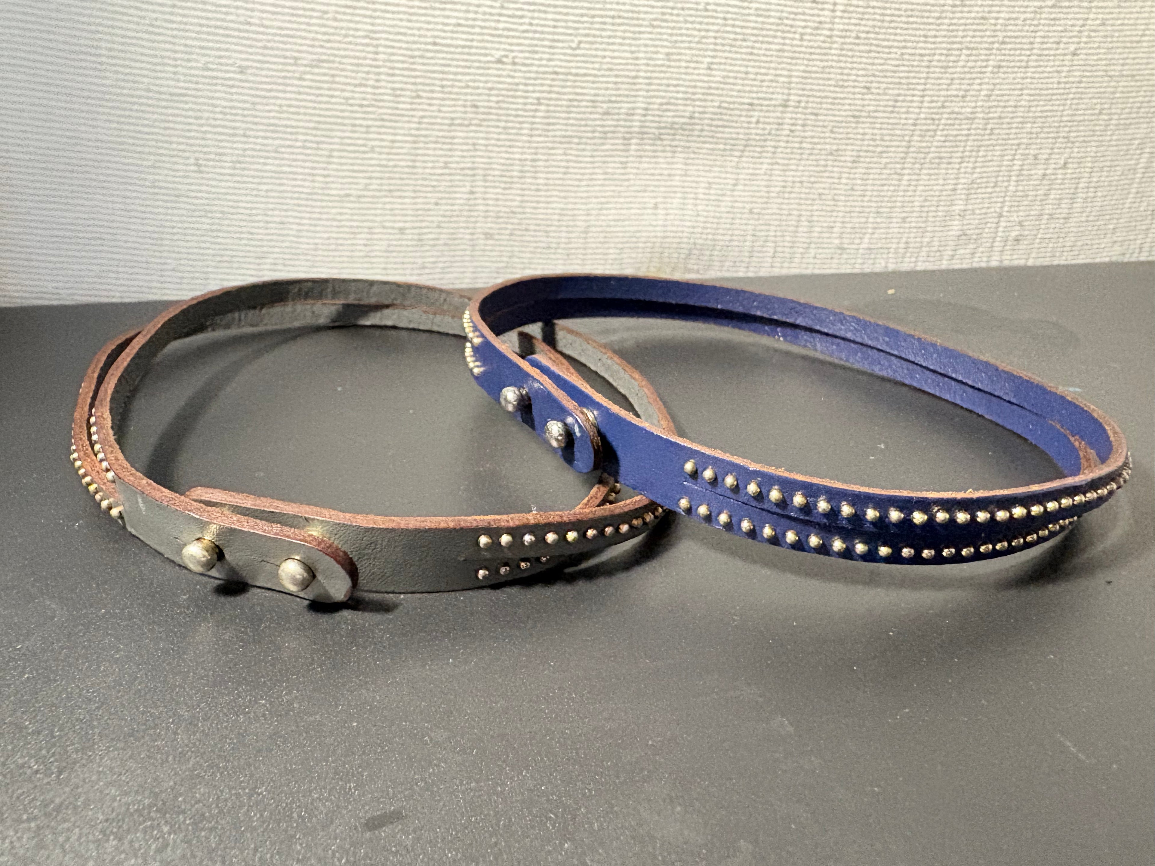 Studded Leather Wrap Bracelet Set