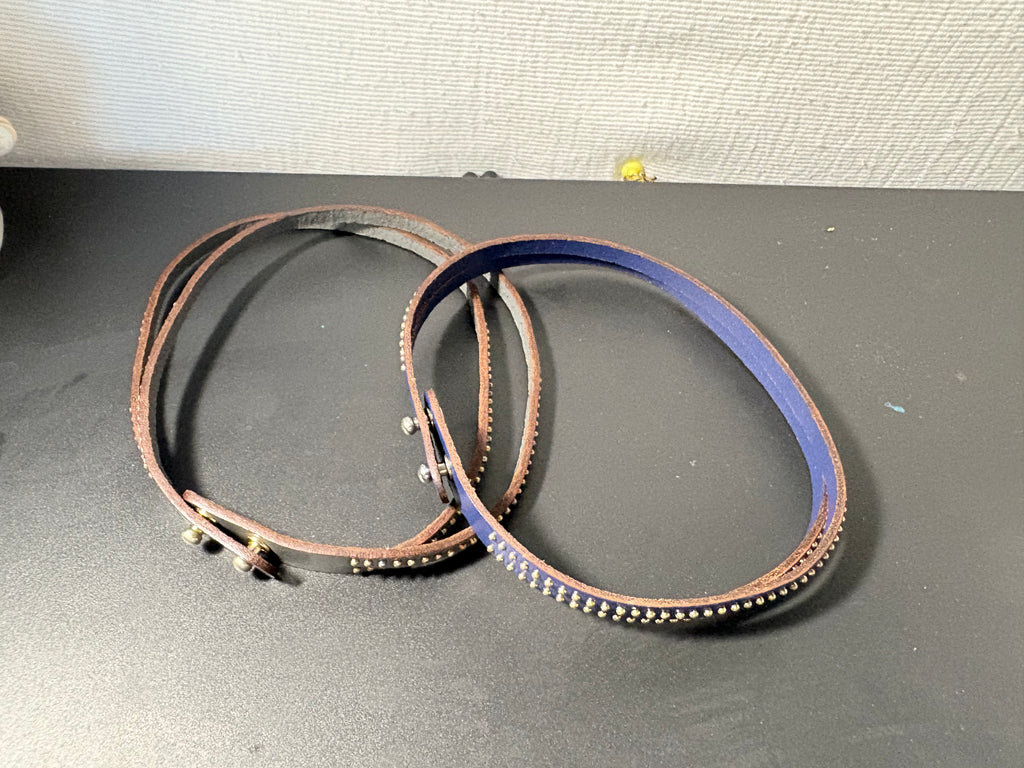Studded Leather Wrap Bracelet Set