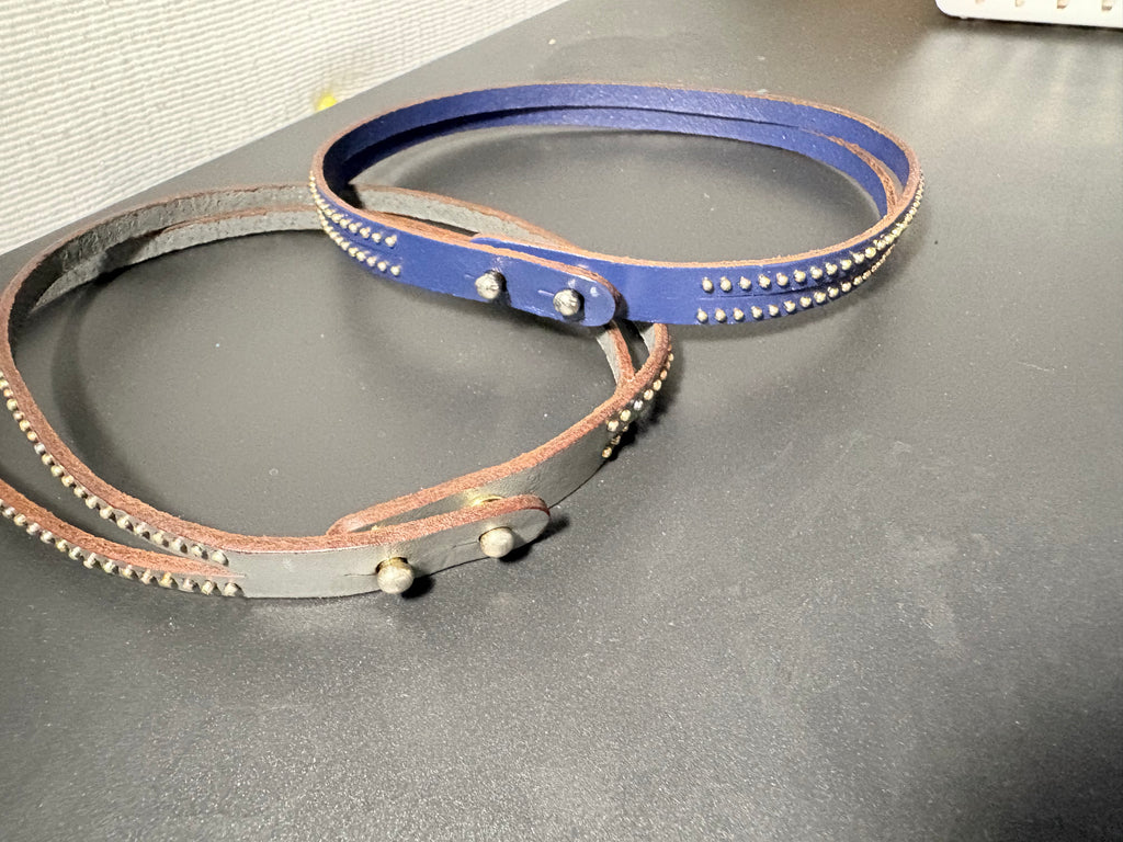 Studded Leather Wrap Bracelet Set