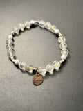 Erimish Frosted Crystal Stretch Bracelet