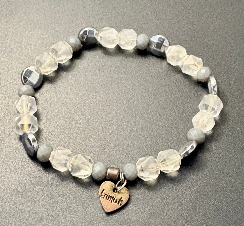 Erimish Crystal & Hematite Stretch Bracelet