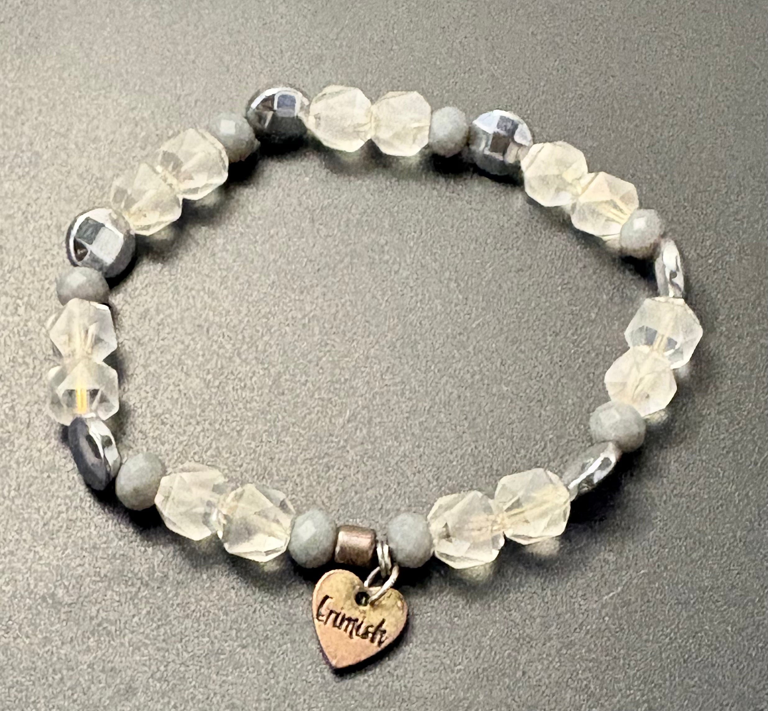 Erimish Crystal & Hematite Stretch Bracelet