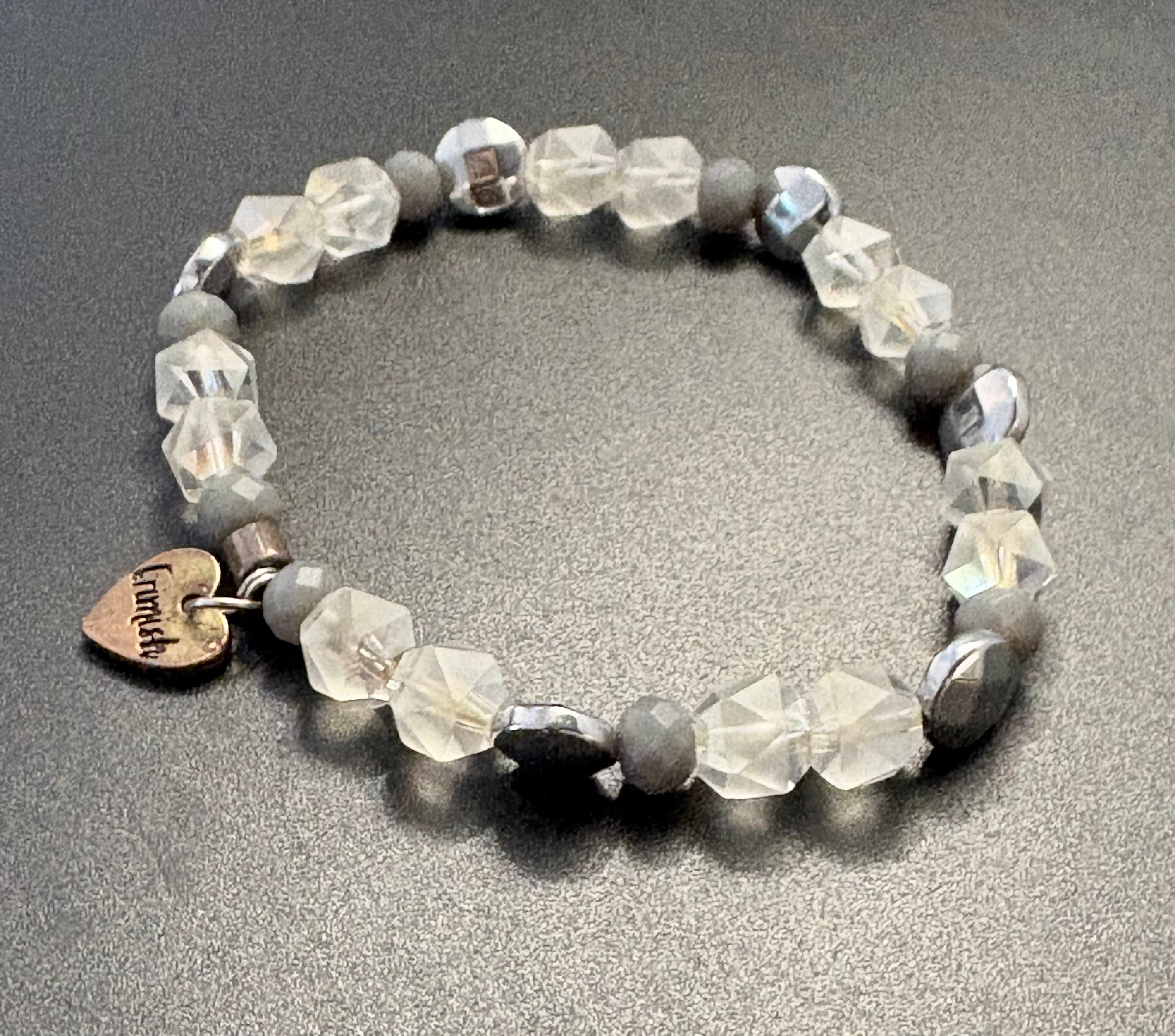 Erimish Crystal & Hematite Stretch Bracelet