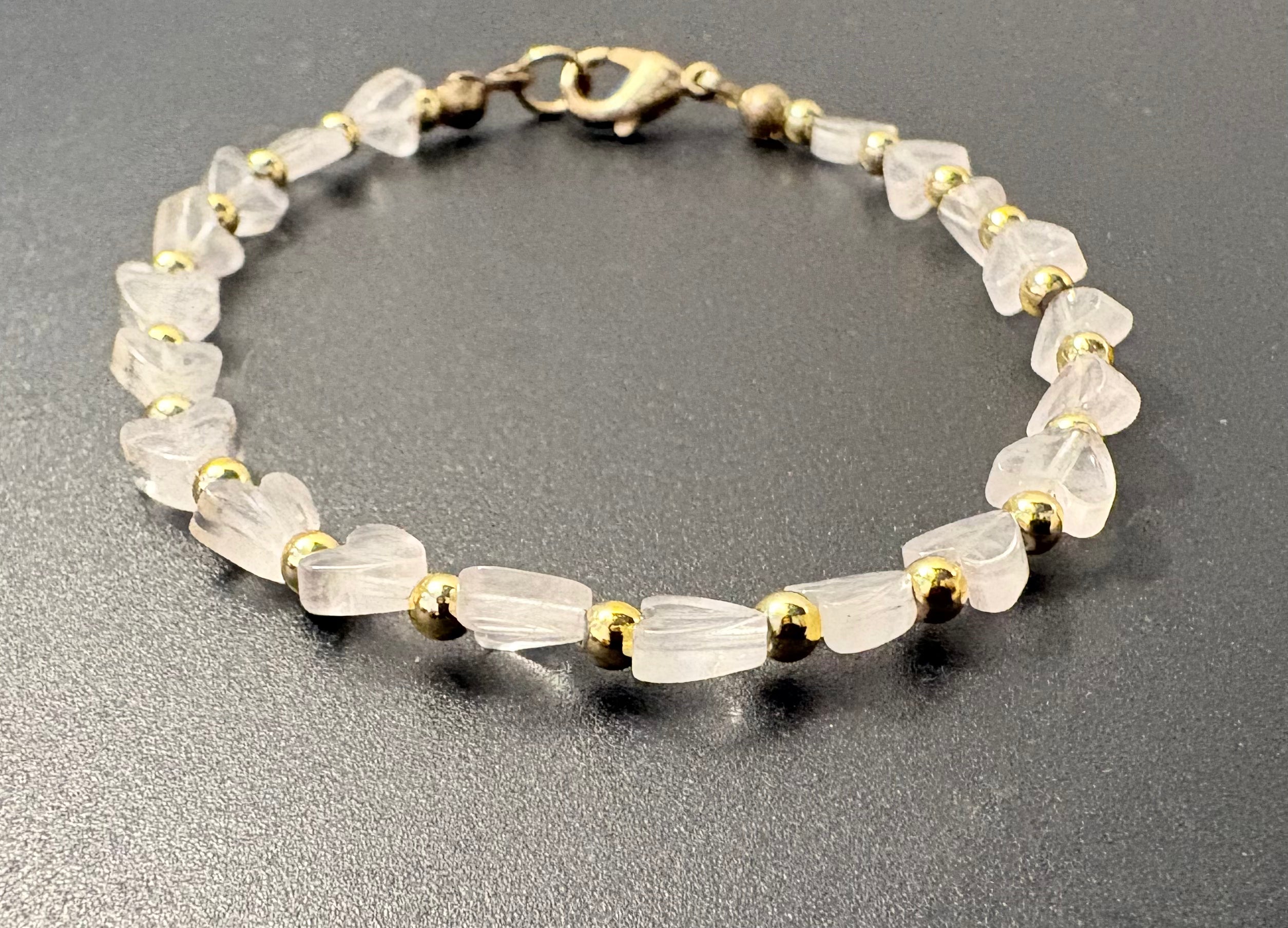 Rose Quartz Chip Bracelet