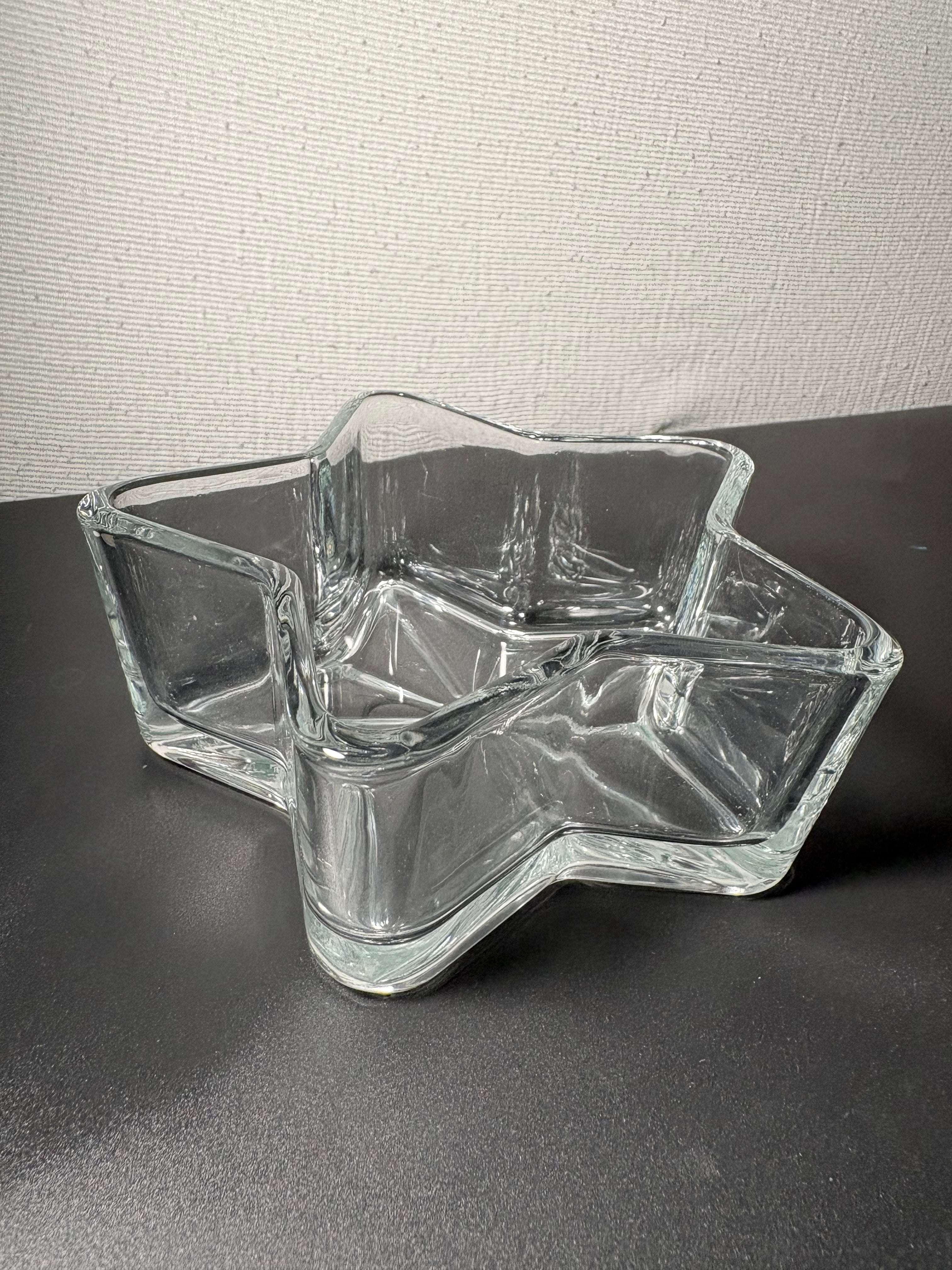 Vintage Clear Glass Star-Shaped Trinket Dish
