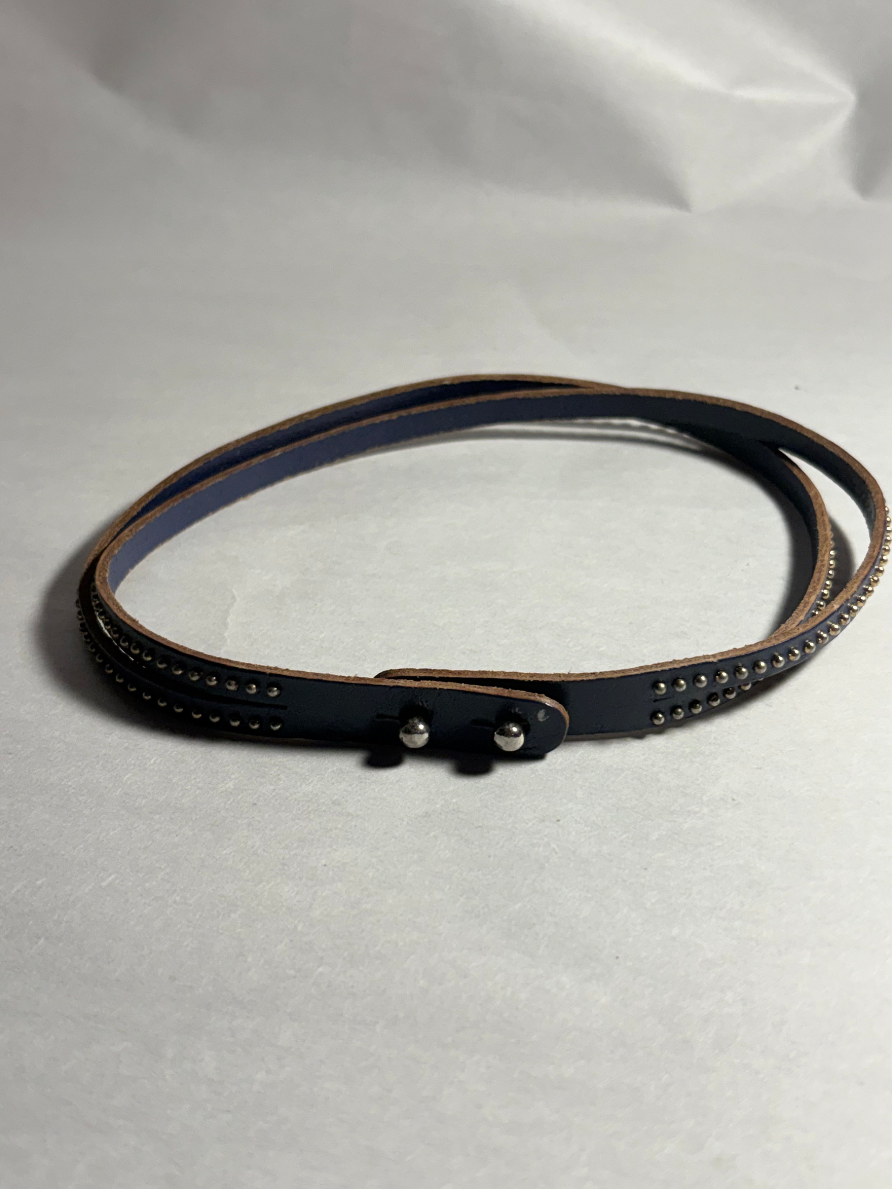 Studded Leather Wrap Bracelet Set