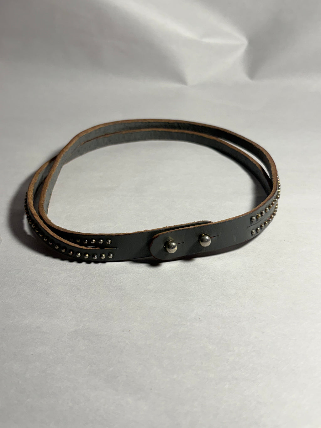 Studded Leather Wrap Bracelet Set