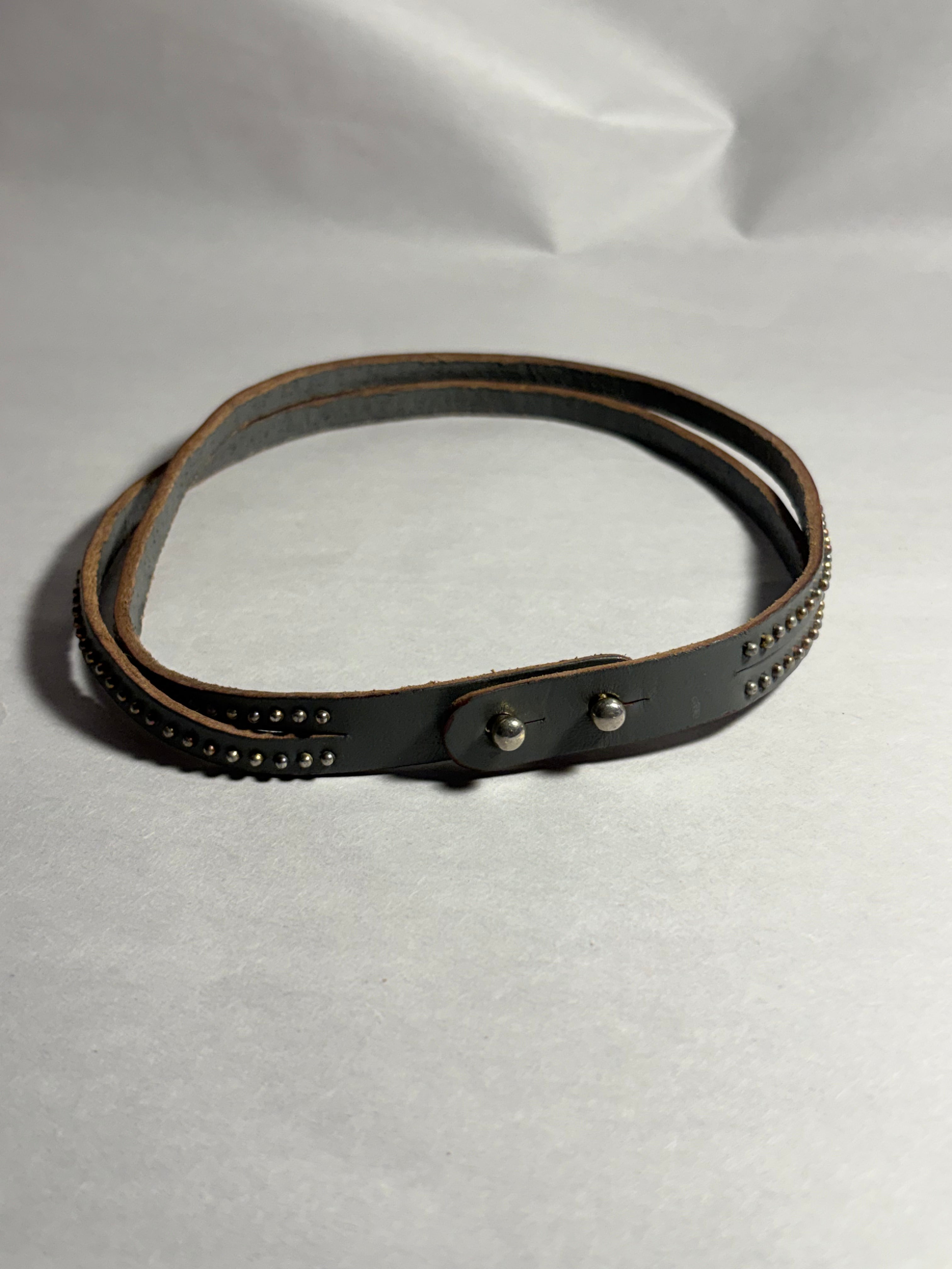 Studded Leather Wrap Bracelet Set