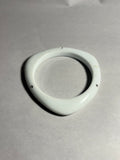 White Geometric Bangle Bracelet