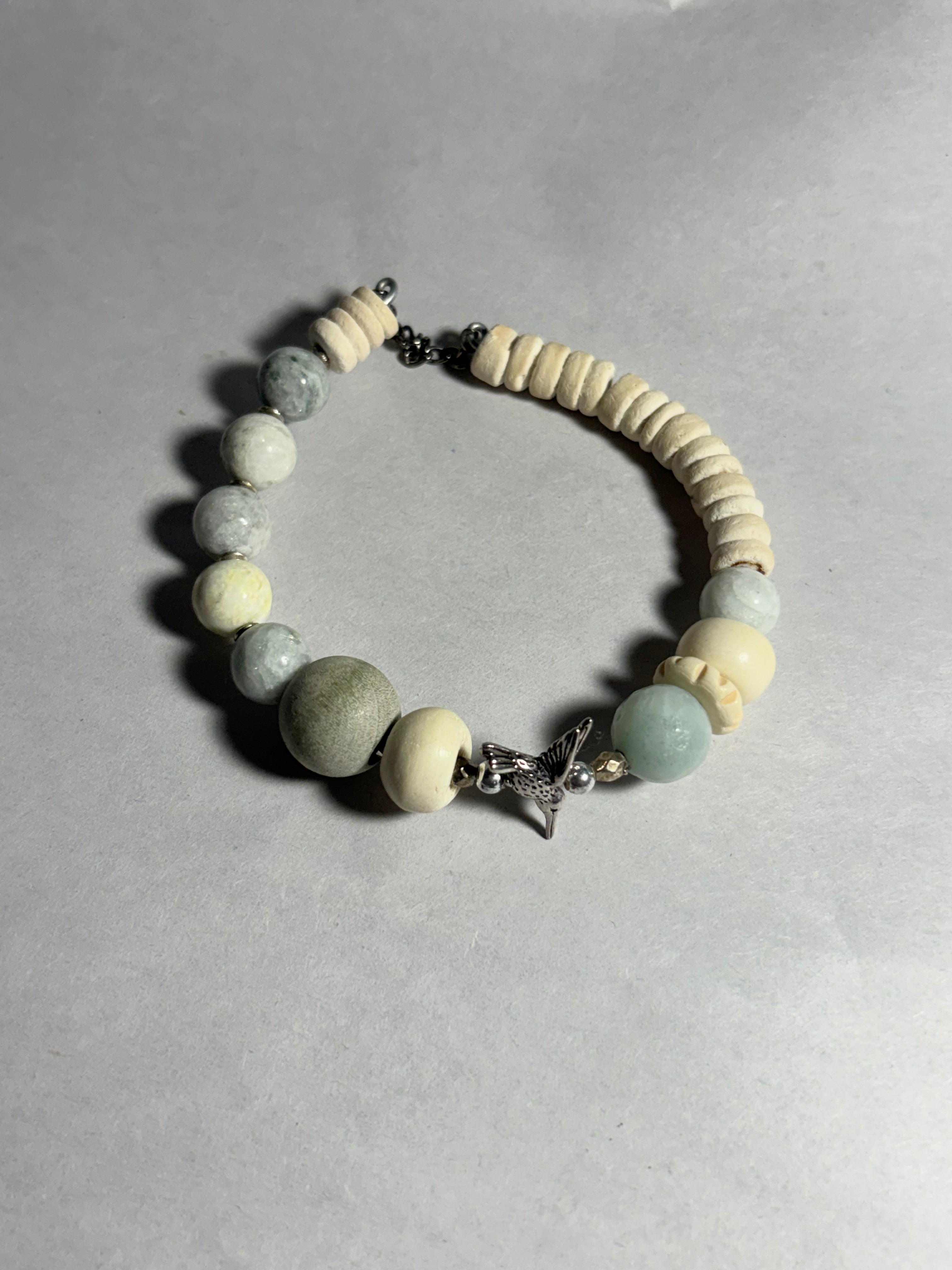 Hummingbird Beaded Statement Bracelet