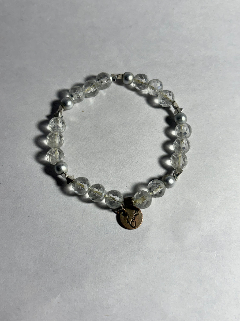 Erimish Frosted Crystal Stretch Bracelet