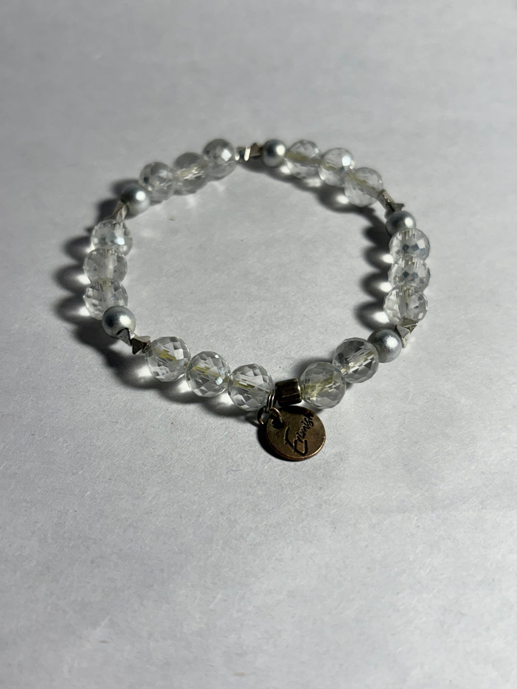 Erimish Frosted Crystal Stretch Bracelet