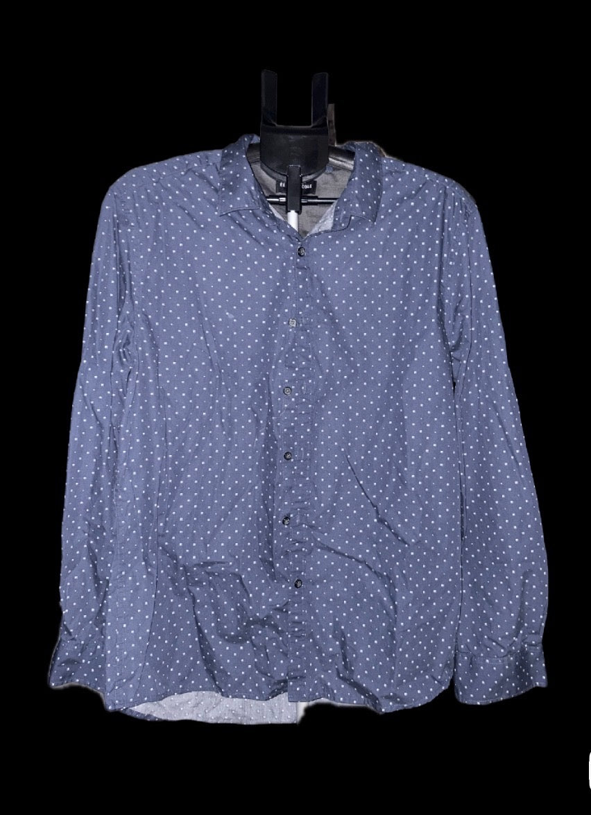 Blue long sleeve button up