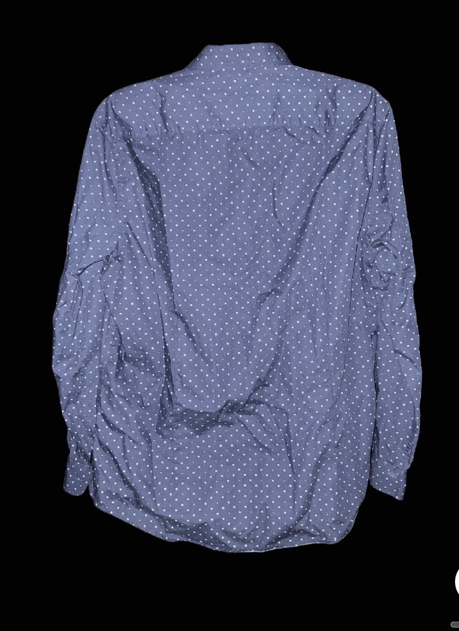 Blue long sleeve button up