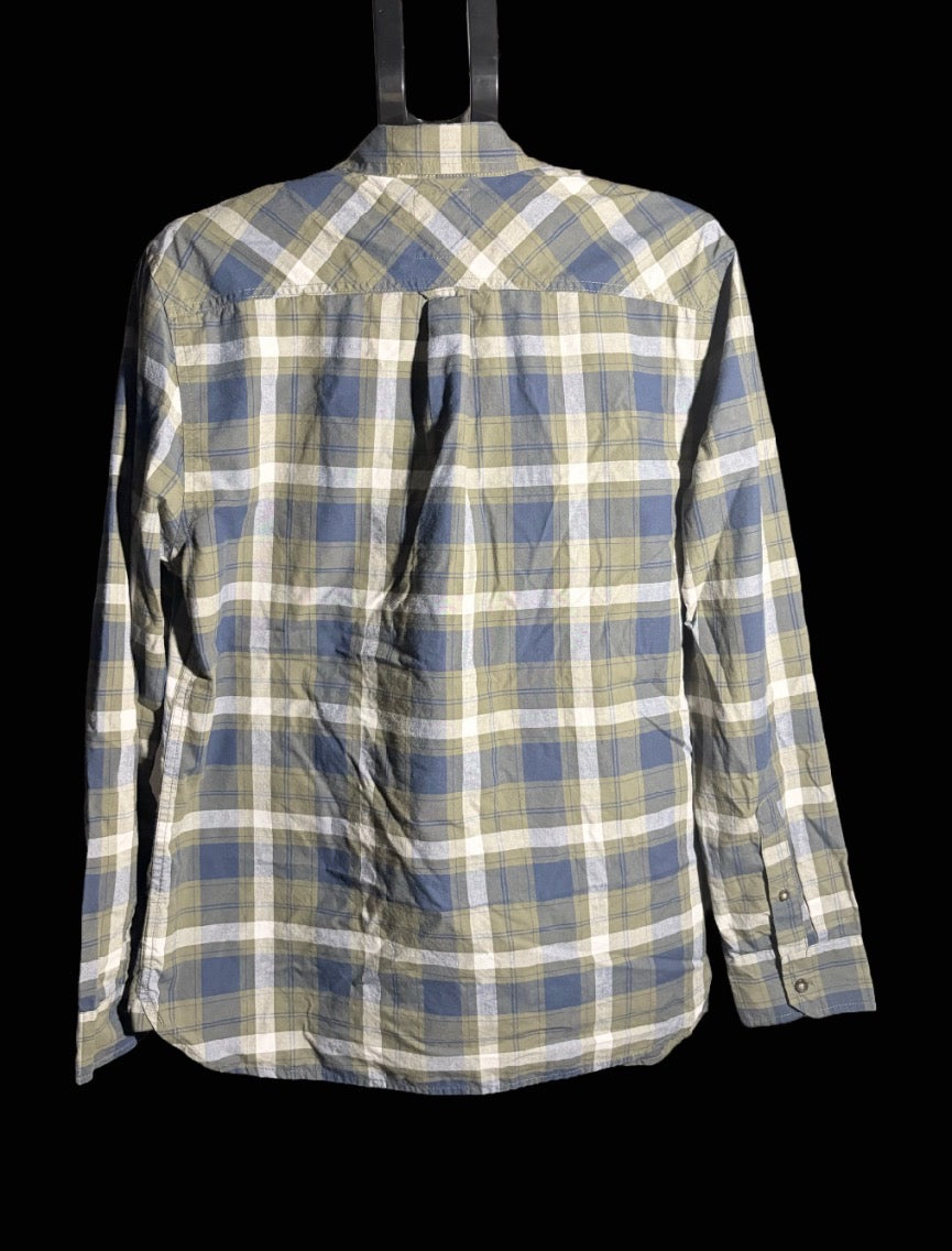 Blue, green long sleeve button up