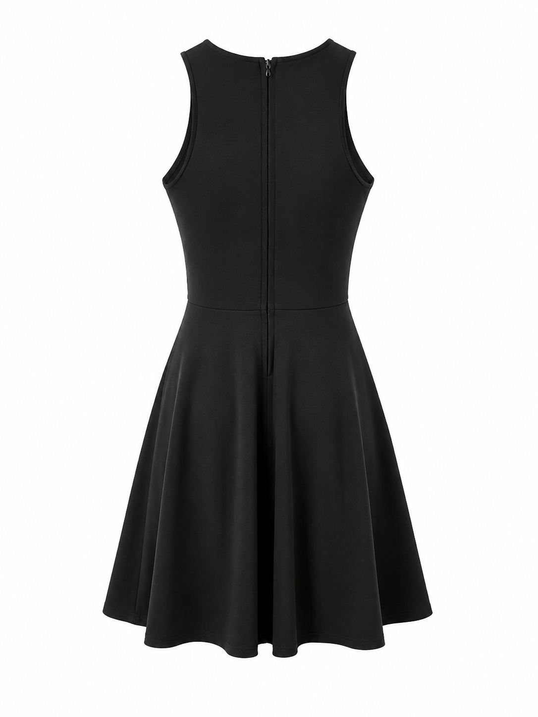 Elegant Black Fit & Flare Party Dress
