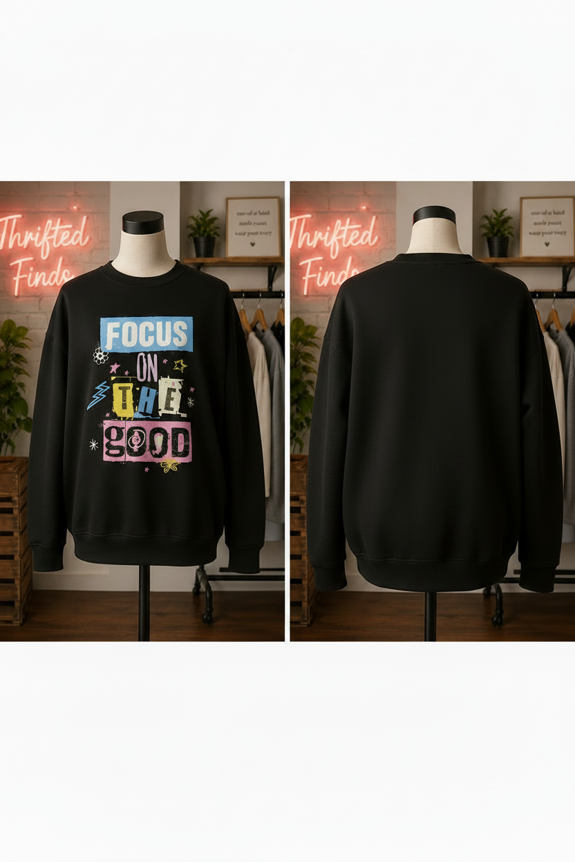 Focus On The Good Graphic Sweatshirt