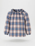 Carter's Plaid Elastic Neck Blouse with Ruffles