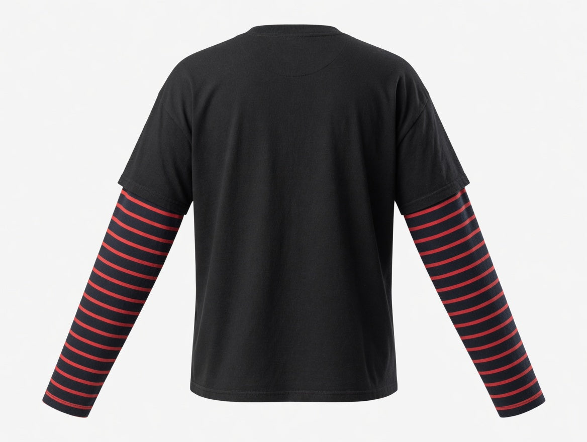 Midnight Heart Layered Graphic Tee